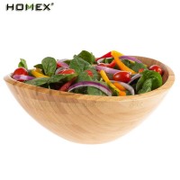 Natural Bamboo Salad Bowl Round Bowl Food Safe/Homex_FSC/BSCI Factory