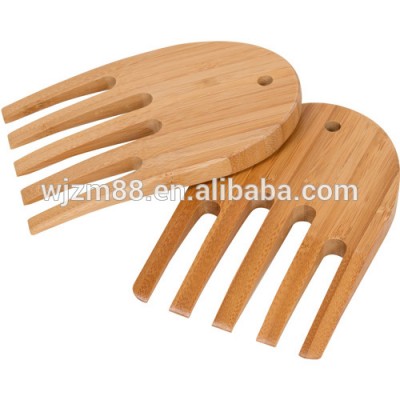 bamboo salad server & hand, kitchen gadget wholesale