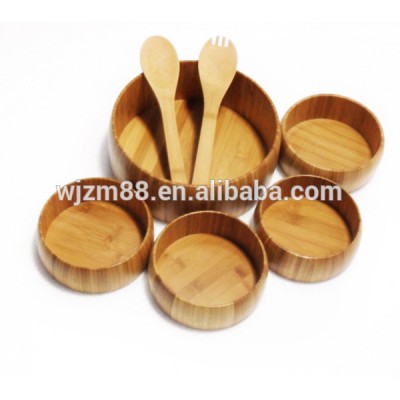 3pcs bamboo salad bowls set wholesale