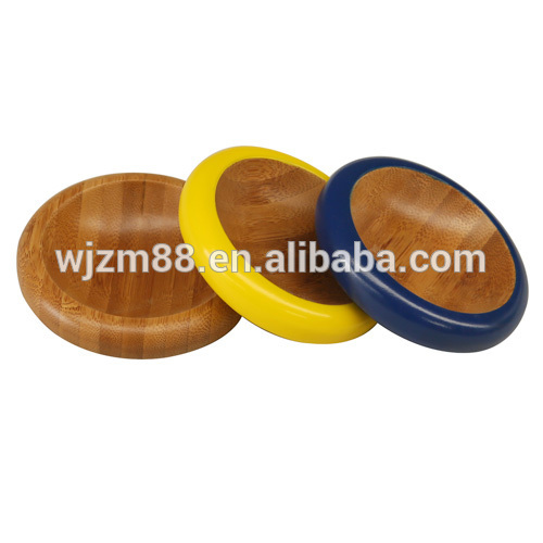 colored mini bamboo Chip & Dip trays, bamboo sushi sauce plate wholesale